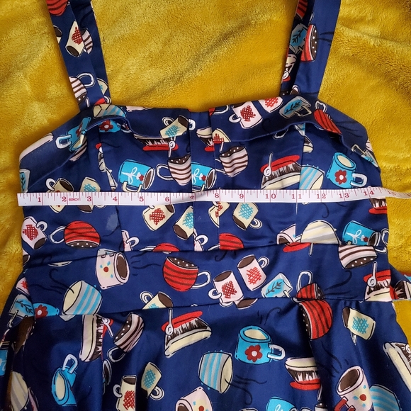 Modcloth style coffee diner dress - Picture 5 of 7